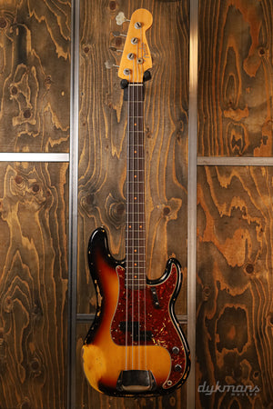 Fender Custom Shop Limited Edition '63 Precision Bass Heavy Relic Faded 3-Tone Sunburst 2024