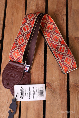 Souldier Guitar Strap Rustic Burgundy Orange