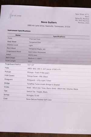 Novo Serus P2 Charcoal Frost