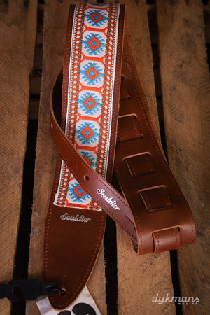 Souldier Guitar Strap Torpedo Pillar Turquoise Orange White