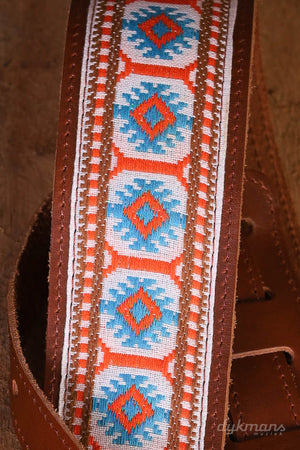 Souldier Guitar Strap Torpedo Pillar Turquoise Orange White