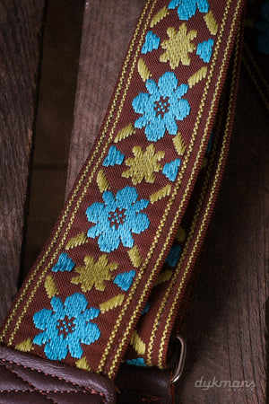 Souldier Guitar Strap Tulip Turquoise Gold