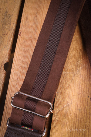 RightOn Guitar Strap Plain Brown Standard Plus