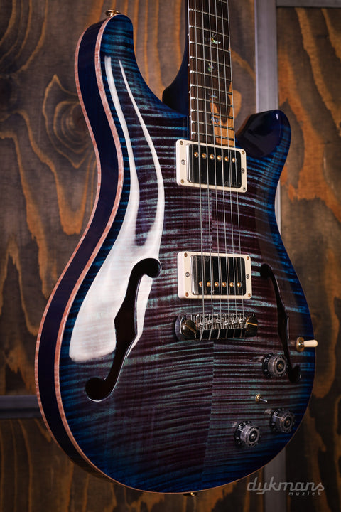 PRS Wood Library Hollowbody II Violet Blue Burst 10-Top