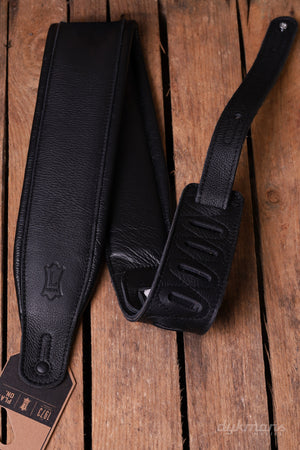Levy's 8.25 Wide Padded Premium Leather Strap - Black
