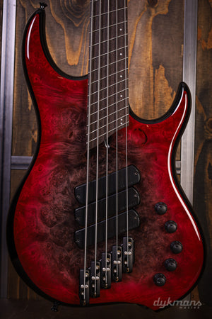 Dingwall Custom Shop Z3X-5 Buckeye Burl Black to Pink Reverse Burst