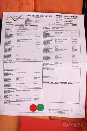 Fender Custom Shop 1961 Jazz Bass Heavy Relic 3-Color Sunburst