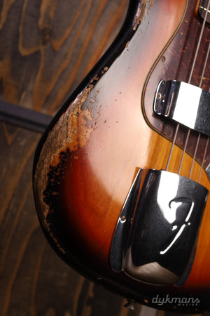 Fender Custom Shop 1961 Jazz Bass Heavy Relic 3-Color Sunburst