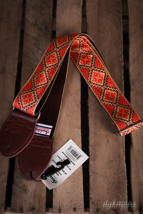 Souldier Guitar Strap Rustic Burgundy Orange