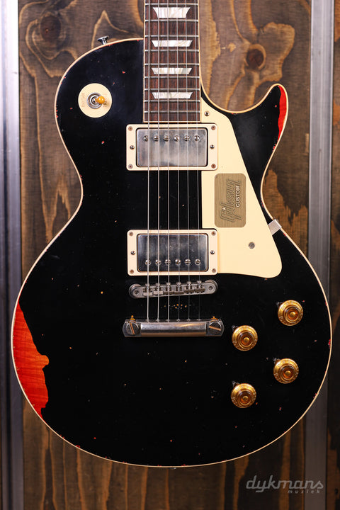 Gibson Custom Shop Les Paul Standard Painted Over Limited Run Ebony over Cherry Sunburst PRE-OWNED!