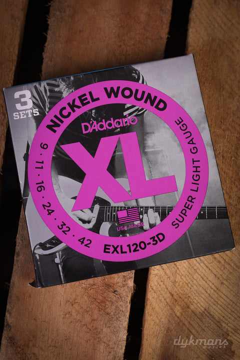 D'addario Nickel Wound 3-Pack 9-42