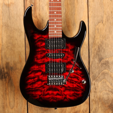 Ibanez GRX70QA Transparent Red Burst